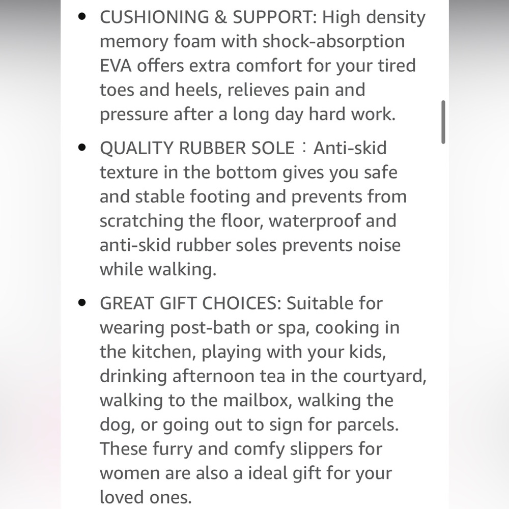 JOINFREE Women's Fluffy Slippers Plush Faux Fur Spa Sandal Shoes Gray size Large - Picture 11 of 11